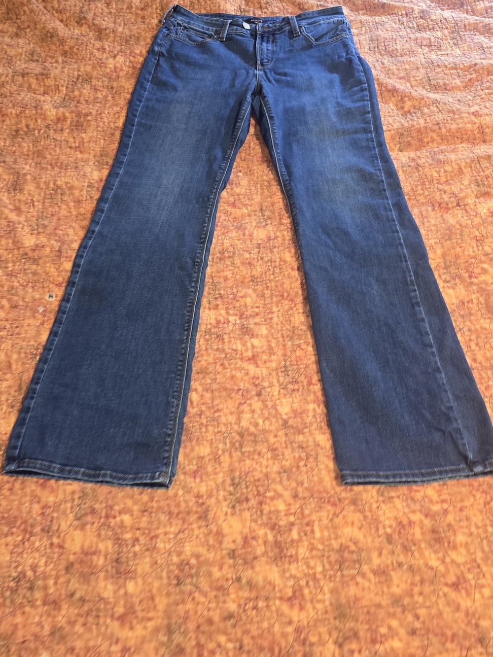 NYDJ Barbara Bootcut Jeans Size 10 Medium Wash Blue Denim Lift Tuck